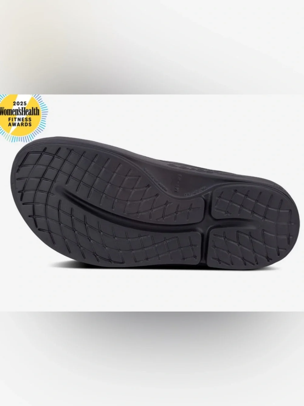 FITS 8 runs big OOFOS Women's Slide Sandal in black - Picture 5 of 5